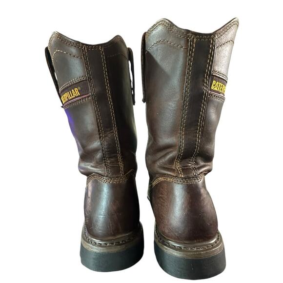 Caterpillar Wellston Pull On Steel Toe Mens Brown Work & Safety Boots Size 10 D main image 4